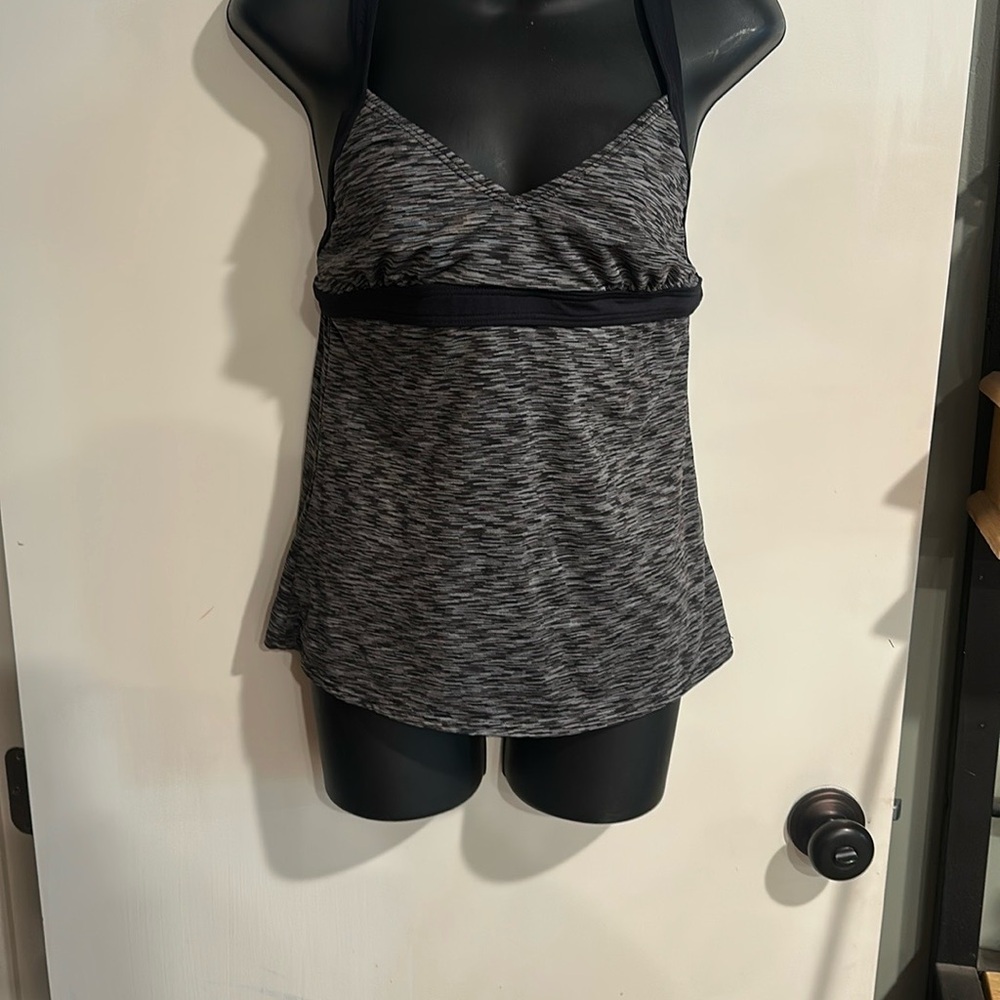 4/$16 TYR Black and White Crossbody Swimwear Tankini